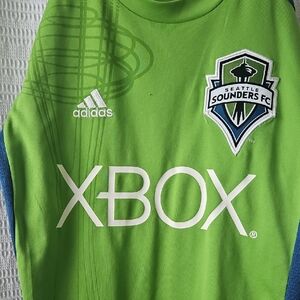 adidas Green Seattle Sounders FC Kids Jersey